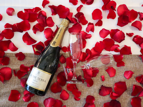 Rose petals and Cava Hotel Veenendaal